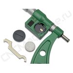 3506-150A Микрометр цифровой со сменными упорными наконечниками МКЦ 0-150 мм, 0.001 мм IP65