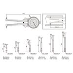 2223-153 Кронциркуль (нутромер) для внутренних измерений 55-153 мм, 0.01 мм