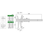 1199-150 Штангенциркуль для внутренних канавок ШЦ-2 11-150 мм, 0.02 мм, губки 70 мм