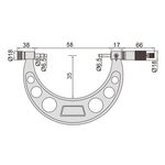 3206-50A Микрометр со сменным штоком МК 0-50 мм, 0.01 мм