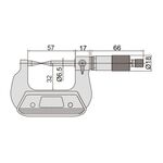 3230-25BA Микрометр точечный МК-ТП 15°, 0-25 мм, 0.01 мм