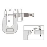 3263-25A Микрометр листовой циферблатный МЛ 0-25 мм,0.01 мм