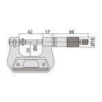 3280-25A Микрометр с невращающимся шпинделем 0-25 мм, 0.01 мм (со сменными наконечниками)