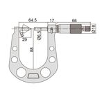 3288-33A Микрометр для тормозных дисков МКД 7.6-33 мм, 0.01 мм
