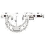 3506-150A Микрометр цифровой со сменными упорными наконечниками МКЦ 0-150 мм, 0.001 мм IP65