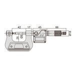 3581-S25 Микрометр цифровой резьбовой МВМ 0-25 мм, 0.001 мм (с насадками 60°)