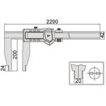 1106-2003 Штангенциркуль цифровой ШЦЦ-3 0-2000 мм, 0.01 мм, губки 200 мм