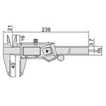 1110-150B Штангенциркуль цифровой с твердосплавными губками ШЦЦ-1 0-150 мм, 0.01 мм, губки 40 мм