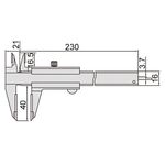 1238-1502 Штангенциркуль нониусный с твердосплавными губками ЩЦ-1 0-150 мм, 0.02 мм, губки 40 мм