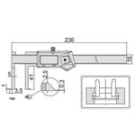 1520-150 Штангенциркуль цифровой для измерения внутренних канавок 11-150 мм, 0.01 мм, губки 41 мм