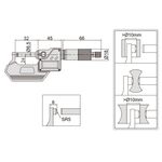 3560-25A Микрометр цифровой трубный 0-25 мм, 0.001 мм