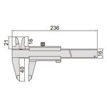 1224-1501A Штангенциркуль антимагнитный ШЦ-2 0-150 мм, 0.05 мм, губки 40 мм