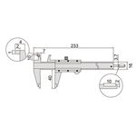 1291-150 Штангенциркуль внутренний с нониусом 0-150 мм, 0.02 мм