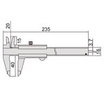 Штангенциркуль нониусный ШЦ-1 0-150х0.02 и 6"х0.001", губки 40 мм