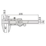 Штангенциркуль цифровой ШЦЦ 150х0.01 и 6"х0.0005", IP67 (Проф), губки 40 мм