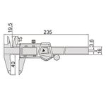 Штангенциркуль цифровой ШЦЦ 0-150х0.01 и 6"х0.0005", IP54, губки 40 мм