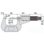 Микрометр цифровой 0-25 мм, 0-1", 0.001 мм, 0.00005"