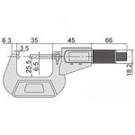 Микрометр цифровой 0-25 мм, 0-1", 0.001 мм, 0.00005", IP65