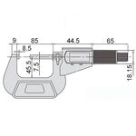 Микрометр цифровой зубомерный дисковый МЗЦ-50 25-50 мм, 0.001 мм