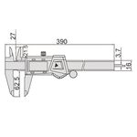 Штангенциркуль цифровой ШЦЦ 300х0.01 и 12"х0.0005", углеродистая сталь, стальной корпус