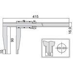 Штангенциркуль нониусный ШЦ-3 0-300 мм, 0-12", с удлиненными губками 90 мм, нержавеющая сталь
