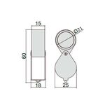 7511-8 Лупа складная 10x