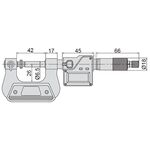 3580-25А Микрометр цифровой универсальный с невращающимся шпинделем МКЦ 0-25 мм, 0.001 мм
