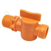 Вентиль запорный резьбовой для подачи СОЖ 3/4" - G3/4 (6206) оранжевый