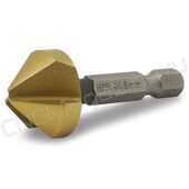 Зенковка 20.5 мм 90 градусов, 1/4, HSS-TiN, шестигранный хвостовик