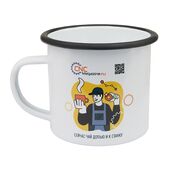 Кружка металлическая, 350 мл, арт. 3, (Сейчас чай допью..)
