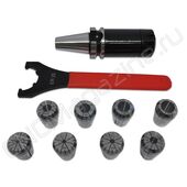 BT30-ER25-100 8PCS Патрон с набором цанг 8 шт  (d3/4/5/8/10/12/14/16 мм)