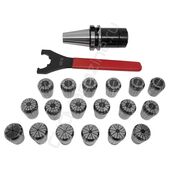 BT40-ER32-100 18PCS Патрон с набором цанг 18 шт (d3-20 мм)