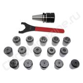 BT40-ER40-80 15PCS Патрон с набором цанг 15 шт (d4/5/6/7/8/9/10/12/14/16/18/20/22/24/26 мм)
