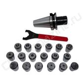 BT50-ER32-100 18PCS Патрон с набором цанг 18 шт (d3-20 мм)