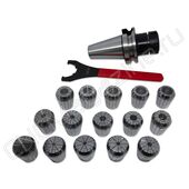 BT50-ER40-100 15PCS Патрон с набором цанг 15 шт (d4/5/6/7/8/9/10/12/14/16/18/20/22/24/26 мм)
