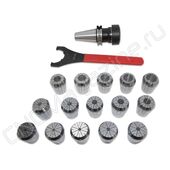 SK40-ER40-70 15PCS Патрон с набором цанг 15 шт (d4/5/6/7/8/9/10/12/14/16/18/20/22/24/26 мм)