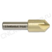 2.5x90x48x8 Р6М5 ZrN зенковка, цилиндрический хвостовик