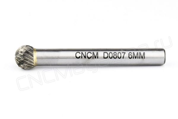 D161406-ДВ Борфреза (шарошка) твердосплавная по металлу тип D, d16 мм, двойная насечка