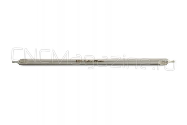 Центровочное сверло длинное 2 мм Р6М5 (HSS) тип A, комбинированное, двухстороннее