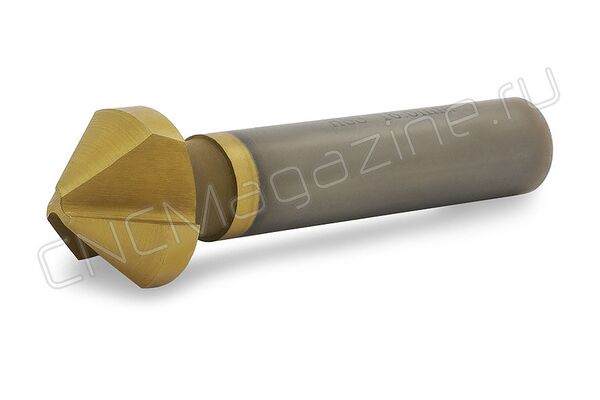 Зенковка 16.5 мм 90 градусов, HSS DIN335-C, TiN, цилиндрический хвостовик