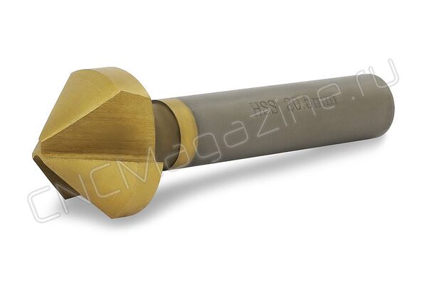 Зенковка 20.5 мм 90 градусов, HSS DIN335-C, TiN, цилиндрический хвостовик