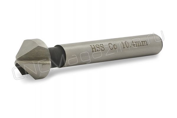 Зенковка 10.4 мм 90 градусов. HSS Co5 DIN335-C, цилиндрический хвостовик