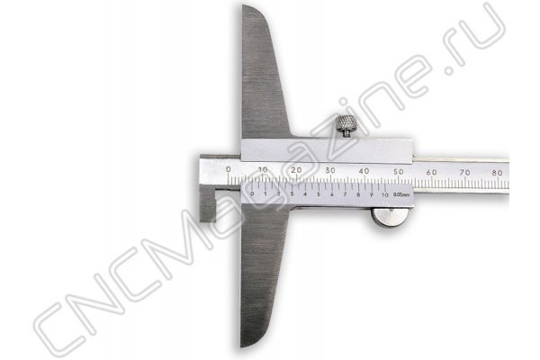 Штангенглубиномер нониусный с зацепом ШГ 0-150 мм, 0.05