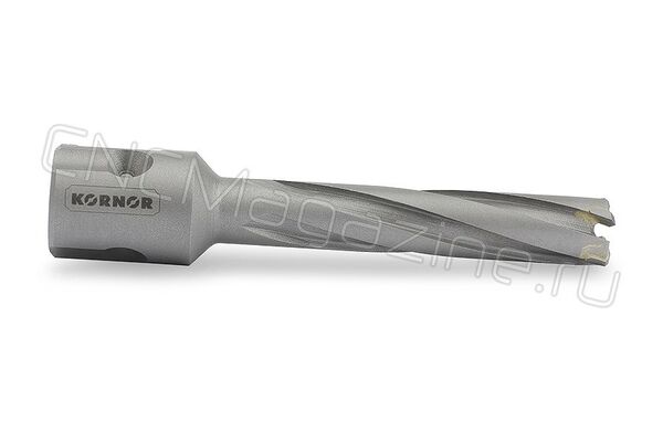 Корончатое сверло по металлу KORNOR TCT 15x55 мм, с твердосплавными зубьями, one-touch