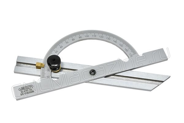 4797-100 Угломер нониусный 100х150 мм, 10-170°, 1°
