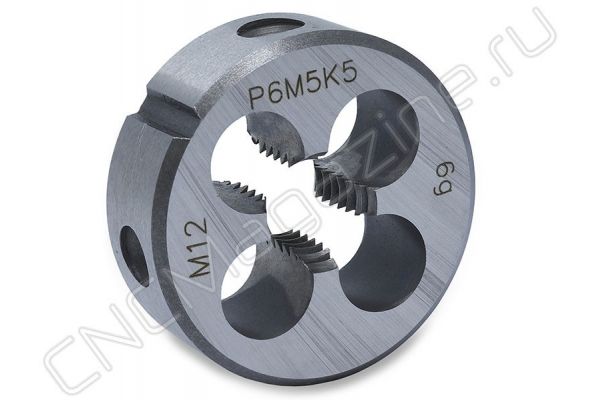 Плашка круглая для метрической резьбы М12х1.75 д38 ISO2568 Р6М5К5 (HSS-E)