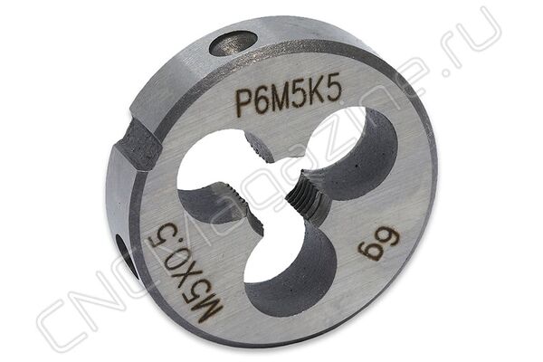 Плашка круглая для метрической резьбы М5х0.5 д20 ISO2568 Р6М5К5 (HSS-E)