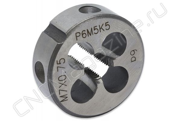 Плашка круглая для метрической резьбы М7х0.75 д25 ISO2568 Р6М5К5 (HSS-E)