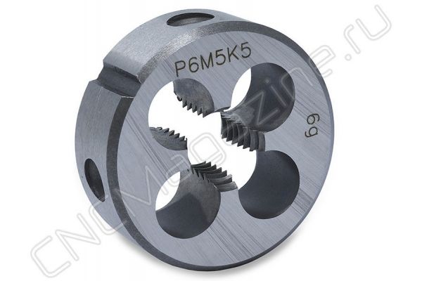 Плашка круглая для метрической резьбы М6х0.5 д20 ISO2568 Р6М5К5 (HSS-E)