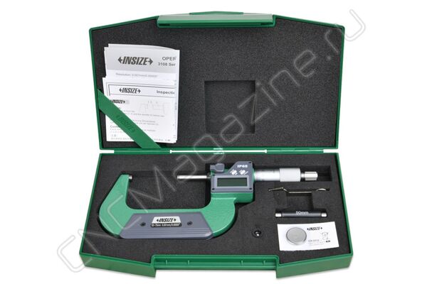 3108-75A Микрометр цифровой 50-75 мм, 0.001 мм, IP65